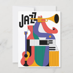 Cartão Postal design de instrumentos musicais