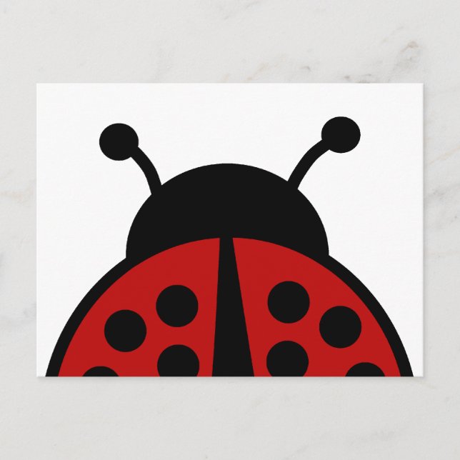 Cartão Postal Design de ladybug simples (Frente)