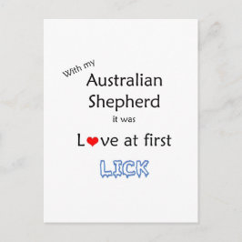Cartão Postal Design de Língua de Australian Shepherd