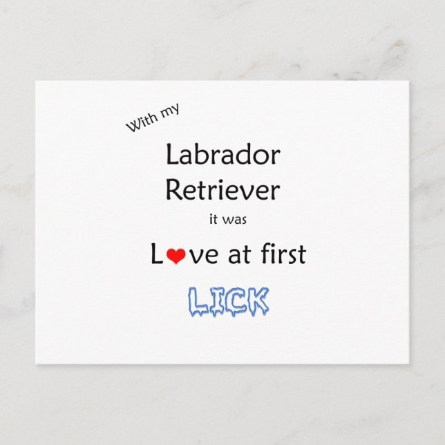 Cartão Postal Design de Língua de Labrador Retriever (Frente)