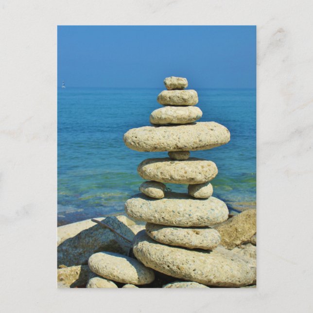 Cartão Postal Design de Mini Stone Stack (Frente)