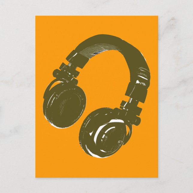 Cartão Postal Design de música DJ (Frente)