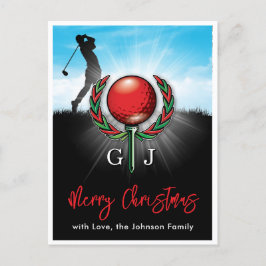 Cartão Postal Design de Natal de Golfe Alegre