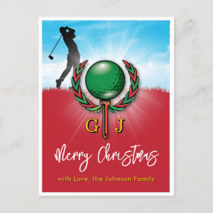 Cartão Postal Design de Natal de Golfe Alegre