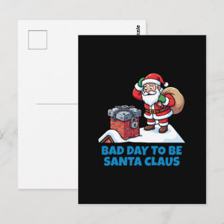 Cartão Postal Design de Natal Divertido para um Dia Ruim para o