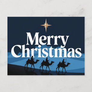 Cartão Postal Design de Natal Elegante - A Estrela de Belém