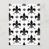 Design de padrão de flor-de-lis com fundo branco