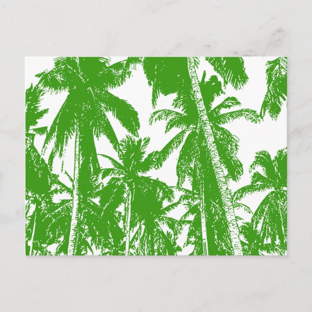 Cartão Postal Design de Palmeiras Gráficas (Frente)