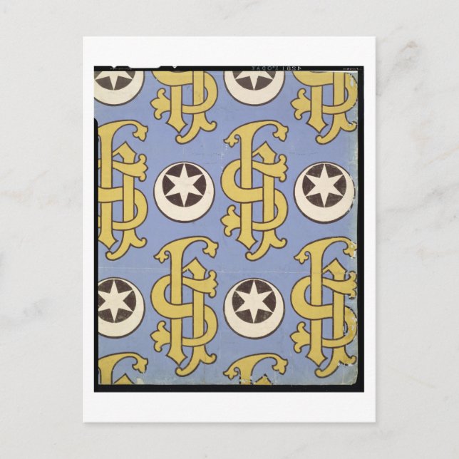Cartão Postal Design de papel de parede eclesiástico em estrela  (Frente)