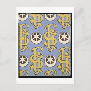 Cartão Postal Design de papel de parede eclesiástico em estrela