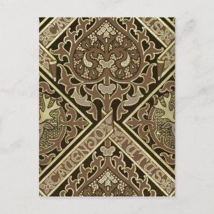Cartão Postal Design de papel de parede eclesiástico mosaico