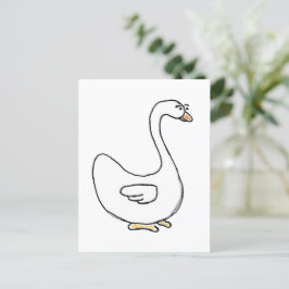 Cartão Postal Design de Pássaro Branco Graceful Swan