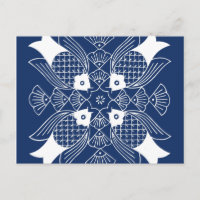 Design de Peixes Submarinos com Fundo Azul