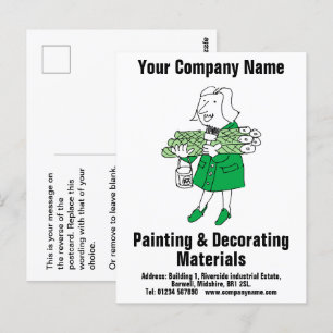 Cartão Postal Design de pintura e decoração de materiais