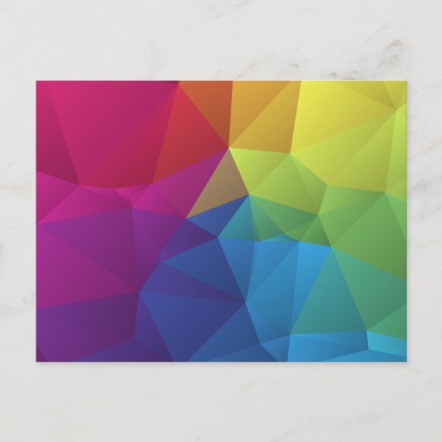 Cartão Postal design de polígono geométrico com padrão abstrato (Frente)