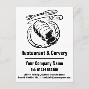 Cartão Postal Design de Restaurante e Bufê para Personalizar