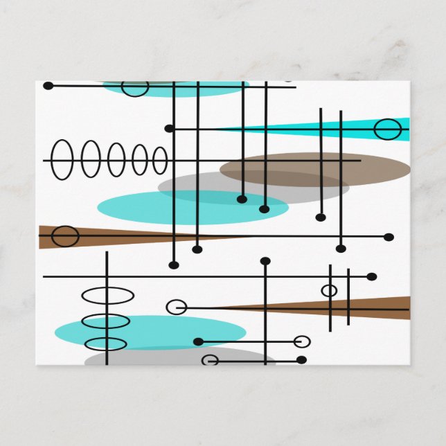 Cartão Postal Design de século 13 inspirado na era atômica (Frente)