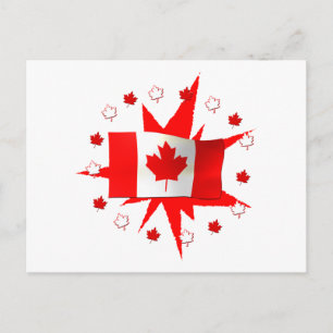 Cartão Postal Design de Sinalizador Canadiano