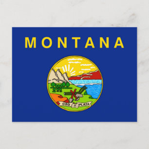 Cartão Postal Design de Sinalizador do Estado de Montana