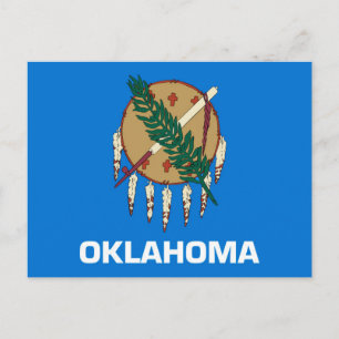 Cartão Postal Design de Sinalizador do Estado de Oklahoma