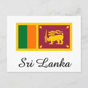 Cartão Postal Design de Sinalizador do Sri Lanka
