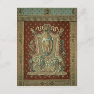 Cartão Postal Design de tapeçaria no estudo de Bonaparte