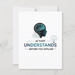 Cartão Postal Design de tecnologia inteligente de inteligência a