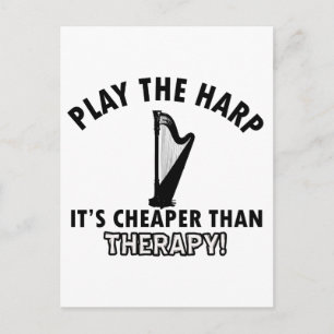 Cartão Postal design de terapia harp