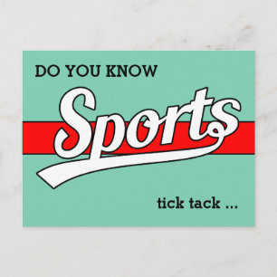 Cartão Postal Design de texto: ESPORTE branco + seu próprio text