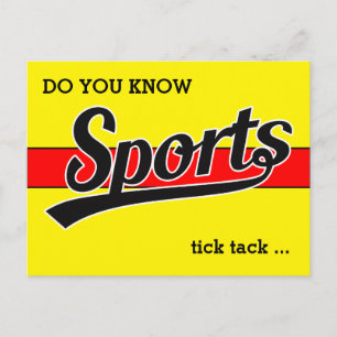 Cartão Postal Design de texto: ESPORTE preto + seu próprio texto