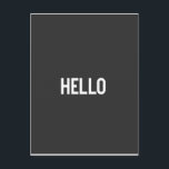 Cartão Postal Design de Tipografia de Arte Negra e Branca - OLÁ<br><div class="desc">Diga Olá em estilo com este Design de Tipografia de Arte Negra e Branca - Cartão-postal OLÁ</div>