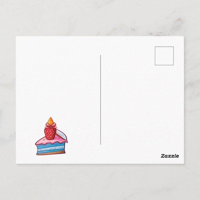 Cartão Postal Design de Unicórnio para crianças (Verso)