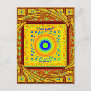 Cartão Postal Design de Vetor de Cor Tradicional Africano Vermel