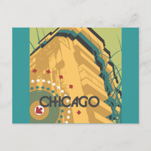 Cartão Postal Design de Viagem de Chicago