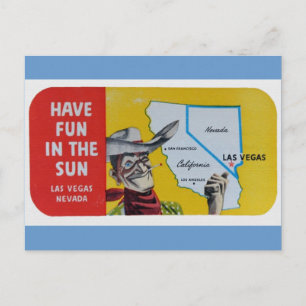 Cartão Postal Design de Viagens vintage Navada de Las Vegas