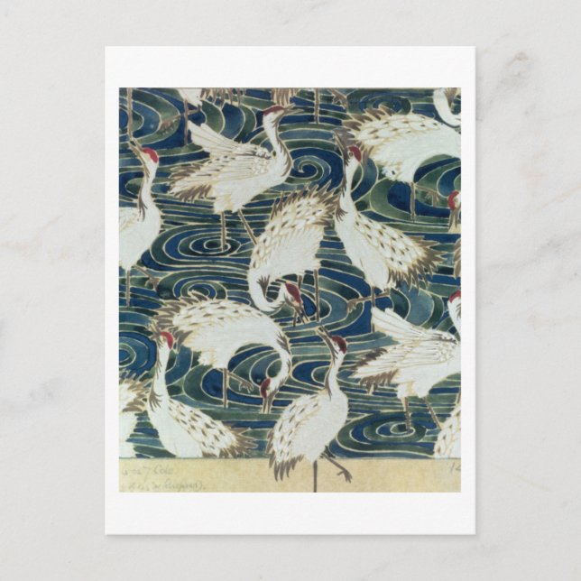 Cartão Postal Design de wallpaper, pelo Silver Studio, c.1890 (Frente)