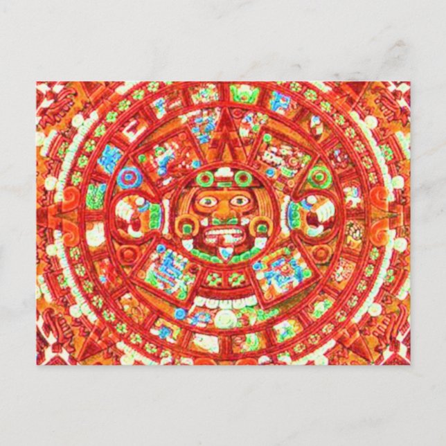 Cartão Postal Design do Calendário Mayan 2012 (Frente)
