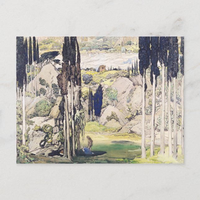 Cartão Postal design do conjunto de palcos para a Lei I de 'Daph (Frente)