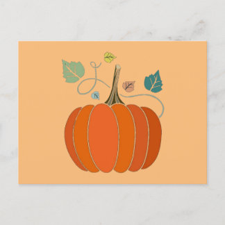 Cartão Postal Design do Halloween Creative Pumpkin Vegetal