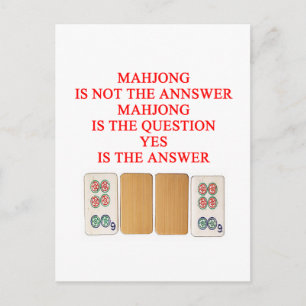 Cartão Postal design do jogador mahjong
