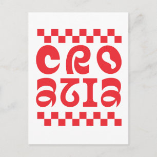 Cartão Postal design do logotipo do país Croácia