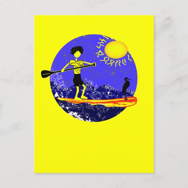 Cartão Postal Design do remo para cima (Frente)