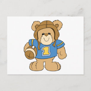 Cartão Postal Design do Urso de Futebol