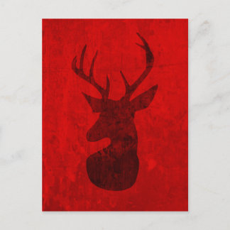 Cartão Postal Design do Veado Vermelho