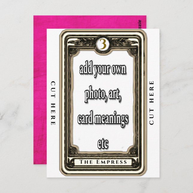Cartão Postal Design, Empress Tarot Card (Frente/Verso)