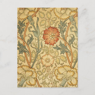 Cartão Postal Design Floral Antigo Antiquado