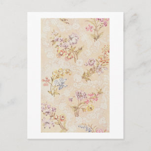 Cartão Postal Design floral com peões, lírios e rosas para S