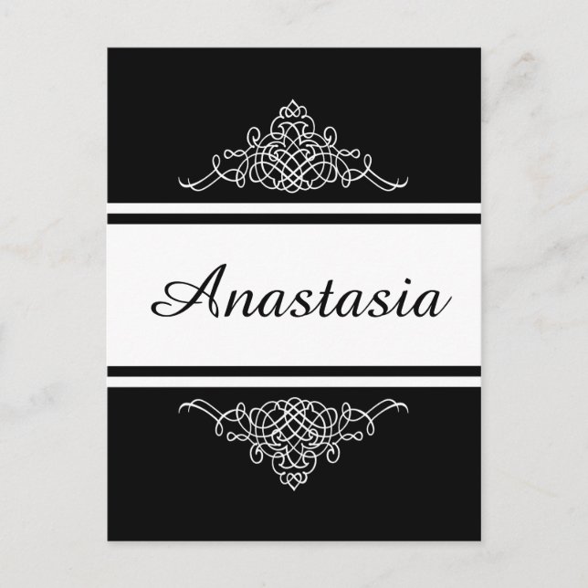 Cartão Postal Design floral elegante (Frente)