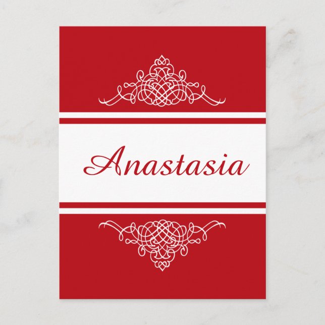 Cartão Postal Design floral elegante (Frente)