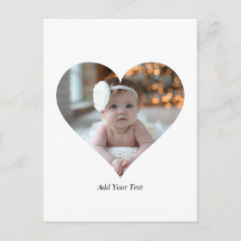 Cartão Postal Design Foto em forma de coração do seu próprio Sol